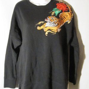 Sweaty Betty Embroidered Tiger Oversized Sweatshirt S